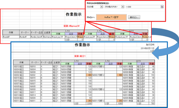 Excel报表对应了带条件格式